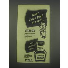 1946 Armour's Vitalox Ad - Want extra beef gravy?