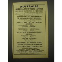 1966 Australia Queensland Public Service Advertisement