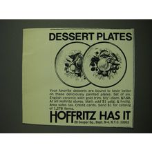 1971 Hoffritz Plates Advertisements - Dessert Plates