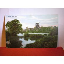 KIRKSTALL ABBEY, LEEDS, YORKSHIRE unused antique postcard =