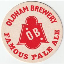 BEER MAT - OLDHAM BREWERY - FAMOUS PALE ALE - (Cat No 016) - (1971)