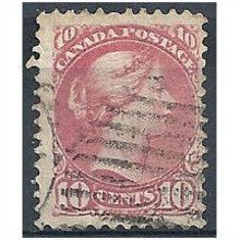 Canada 1876 SG87 10c Pale Lilac-Magenta Fine.Used.