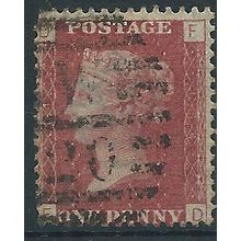 1858 SG43 1d Red Plate 134 Good/Fine Used "FD"