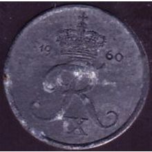 1960 Denmark 1 Ore Coin