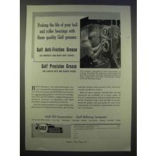 1946 Gulf Anti-Friction Grease, Precision Grease Ad