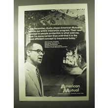 1971 American Mutual Ad - Last December, Kurtz Chose
