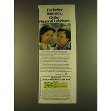 1980 Ortho Personal Lubricant Ad - For Better Intimacy
