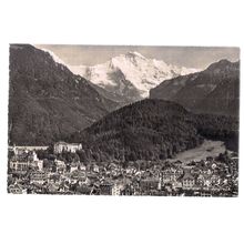 INTERLAKEN mit Jungfrau, SWITZERLAND unused postcard RP #