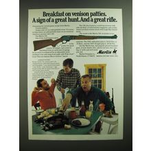 1981 Marlin 336 Rifle Advertisement - Breakfast on venison patties