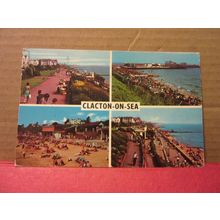 multiview, CLACTON-ON-SEA, ESSEX. used postcard 1973 postmark =