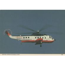 British Airways Sikorsky S-61N Plane Postcard