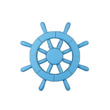 Pack Of 2] Light Blue Decorative Ship Wheel 12""