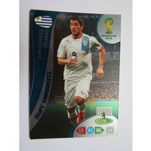 Luis Suarez - FOIL - Uruguay 2014 Panini Adrenalyn XL Brazil World Cup (ef1)