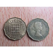 GB 1966 Elizabeth II Brass Threepence 3d Coin
