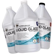 Deep Pour Epoxy Resin Liquid Glass 3 GL Kit, 2-4 Inch Super Clear Amazing Flow C
