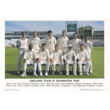 England Team at Edgbaston 1996 International Cricket Postcard