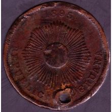 1895 Peru 2 Centavos Coin