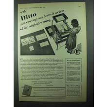 1931 Ditto Copier Ad - Copy Any Desired Section