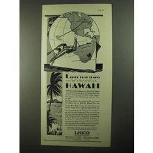 1931 Los Angeles Steamship Co Ad - LASSCO Hawaii