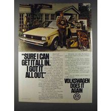 1980 Volkswagen Rabbit Ad - Sure I Can Get it All In