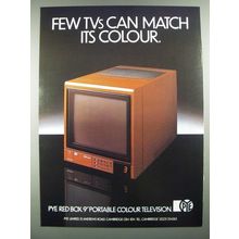 1984 Pye Red Box 9" Portable Colour Television Ad - Match Its Colour