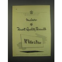 1949 McVitie & Price Biscuits Ad - Makers of finest quality biscuits