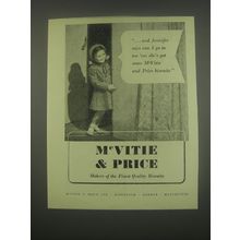 1949 McVitie & Price Biscuits Ad - And Jennifer says can I go to tea 'cos