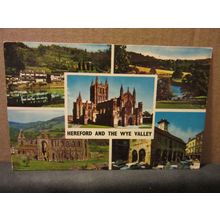 multiview, HEREFORD AND THE WYE VALLEY used postcard 1972 pm =