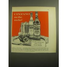 1959 Cinzano Vermouth Ad - Cinzano on the rocks