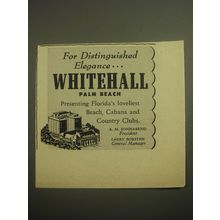 1950 Whitehall Palm Beach Ad - For Distinguished elegance