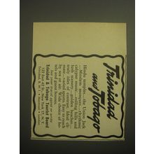 1950 Trinidad & Tobago Tourist Board Advertisement