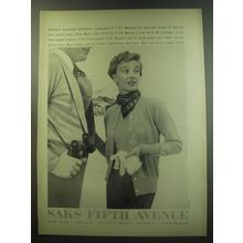 1949 Saks Fifth Avenue Caerlee Cashmere Sweaters Ad - photo by Luis Lemus