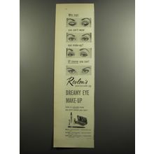 1952 Revlon Dreamy Eye Make-up Ad - Who says you can't wear eye make-up?