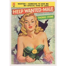 Wanted 1960s Glamour Vixen Lady Wants Man For Special Love Postcard