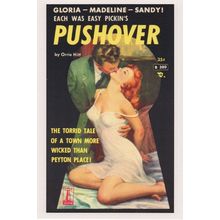 Pushover Risque Adult Peyton Place 1950s Sexy Story Book Postcard