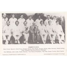 Essex CCC Graham Gooch Norbert Philip Mike Denness Cricket Club Postcard
