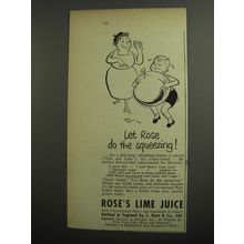 1952 Rose's Lime Juice Advertisement - Let Rose do the squeezing