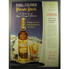 1953 Park & Tilford Private Stock Whiskey Ad - Gentle in taste - for Gentlemen