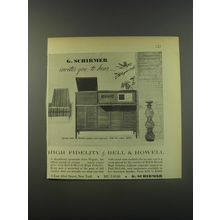 1956 G. Schirmer Bell & Howell Series 944 Radio Phonograph Advertisement