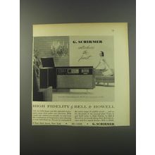1956 G. Schirmer Bell & Howell Series 872 Radio Phonograph Advertisement