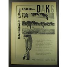 1956 Daks Slacks Ad - International golfers choose
