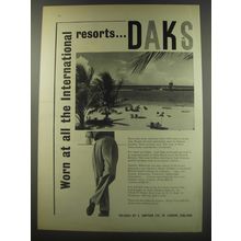 1956 Daks Slacks Ad - Worn at all the International Resorts