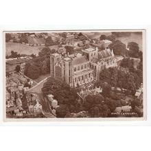 Aerial View of Ripon Cathedral Postcard RP North Yorkshire Aero Pictorial