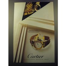 1992 Cartier Montre Pasha Watch Advertisement - L'art D'etre Unique