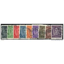 1931/1934 8 different values - fine used (o) - type II, no signature