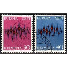 SCHWEIZ SWITZERLAND [1972] MiNr 0969-70 ( O/used ) CEPT