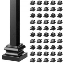 Aluminum Alloy Baluster Shoes Stair Flat Shoe with Screw Holes for 1/2 Inch ...