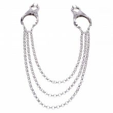 Affix Triple Chain Nipple Rings Master Clip On Metal Chains Ring Nipples Sub Dom