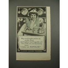 1900 Sapolio Soap Ad - Bright Smiles my Pretty Maid
