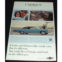 1967 Chevrolet Caprice Custom Coupe Ad, NICE!